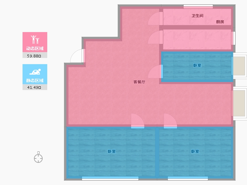 山东省-日照市-裕升璞院-90.35-户型库-动静分区