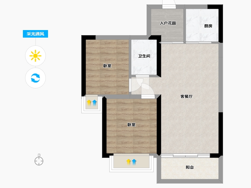 广东省-肇庆市-太和公馆-57.09-户型库-采光通风