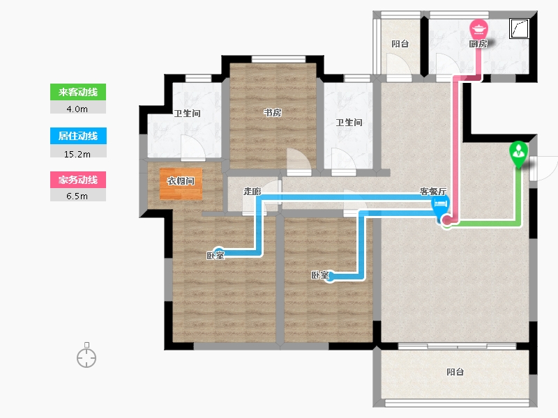 江苏省-镇江市-中南·名人府-103.89-户型库-动静线