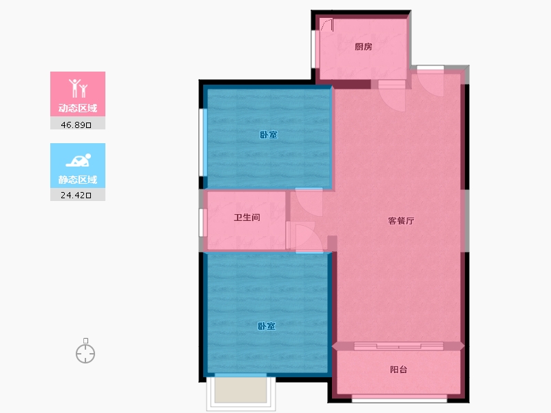 湖南省-常德市-天源星城-64.33-户型库-动静分区