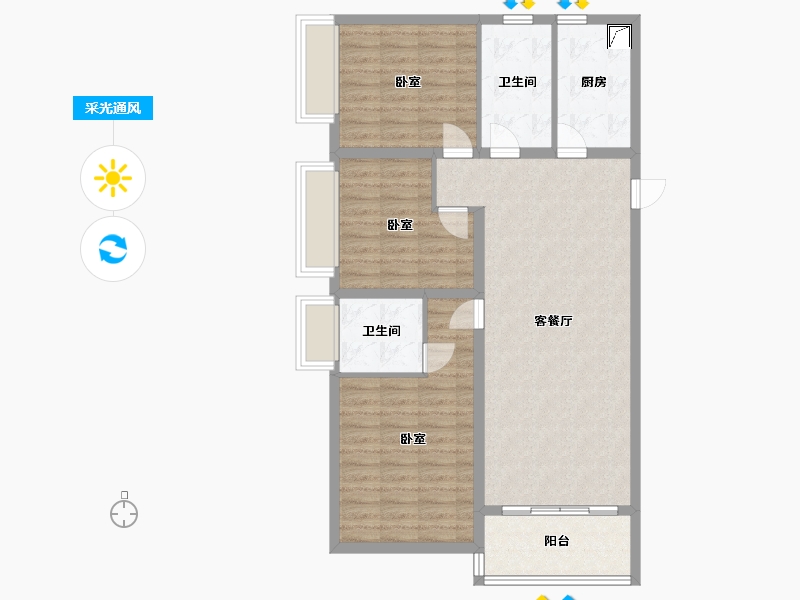 河北省-承德市-长瑞锦城-94.30-户型库-采光通风