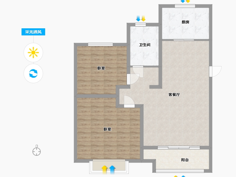 山东省-日照市-浮来春公馆-94.49-户型库-采光通风