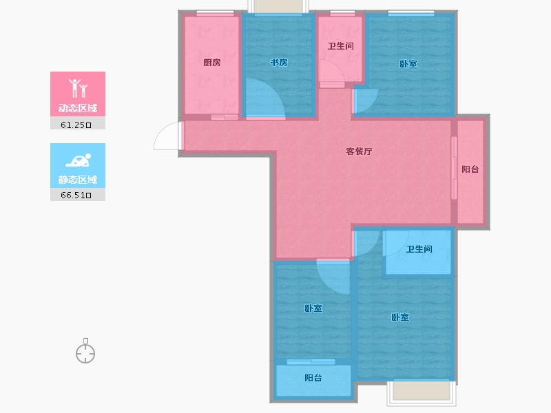 安徽省-阜阳市-界首大唐凤凰城-113.94-户型库-动静分区