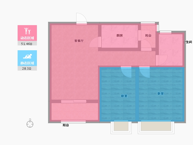 山东省-日照市-浮来春公馆-70.40-户型库-动静分区