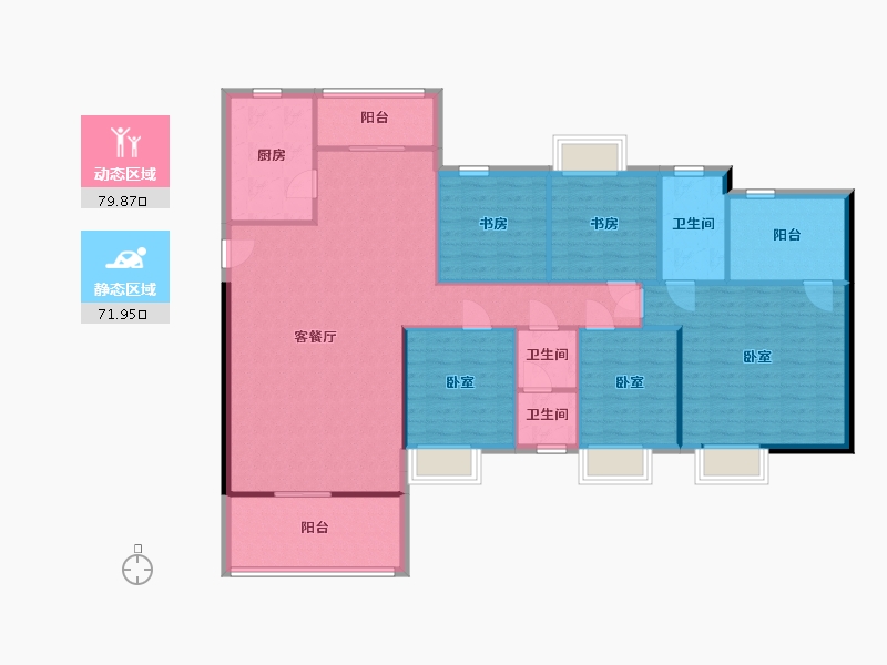 广东省-深圳市-淘金山湖景花园-139.27-户型库-动静分区