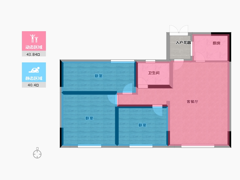 贵州省-遵义市-东升华庭-77.65-户型库-动静分区