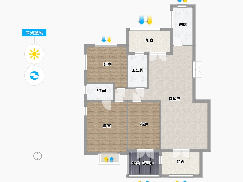 河北省-承德市-长瑞锦城-113.12-户型库-采光通风