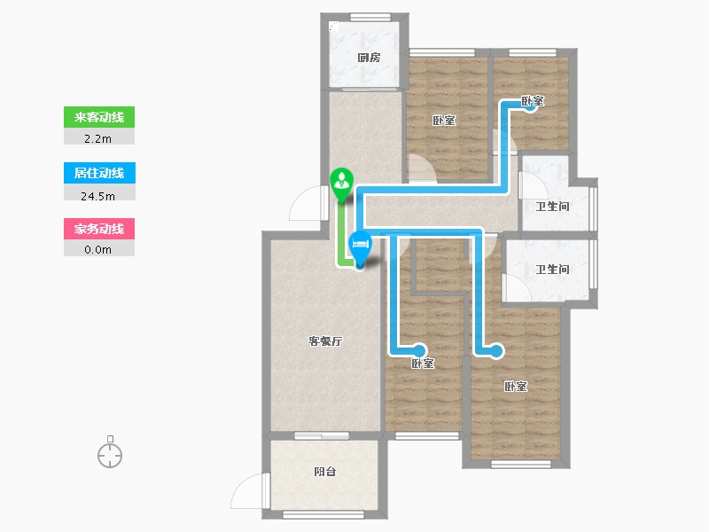 福建省-三明市-学府壹号-96.00-户型库-动静线