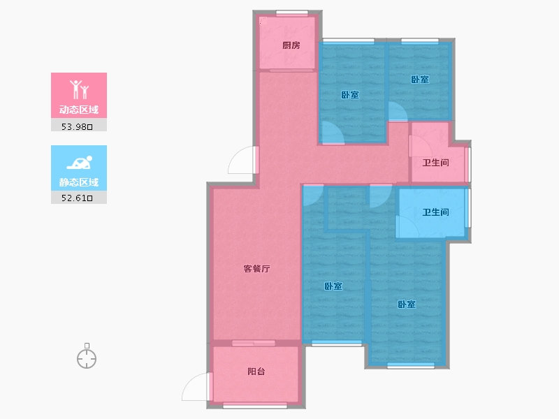 福建省-三明市-学府壹号-96.00-户型库-动静分区