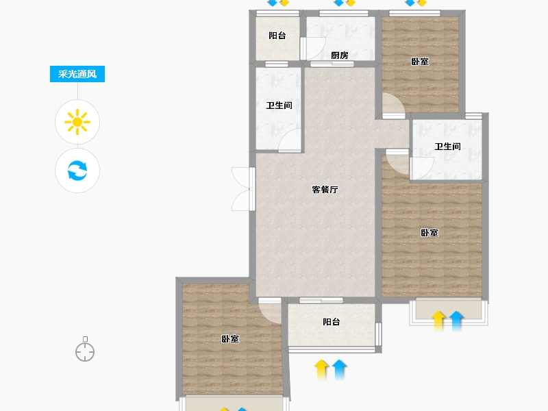 河北省-承德市-长瑞锦城-109.45-户型库-采光通风