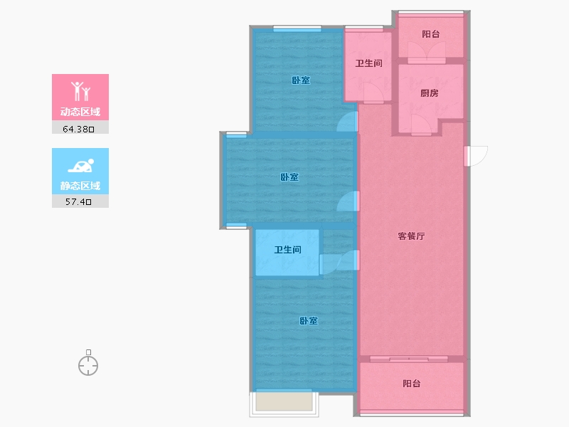 河北省-承德市-长瑞锦城-109.79-户型库-动静分区