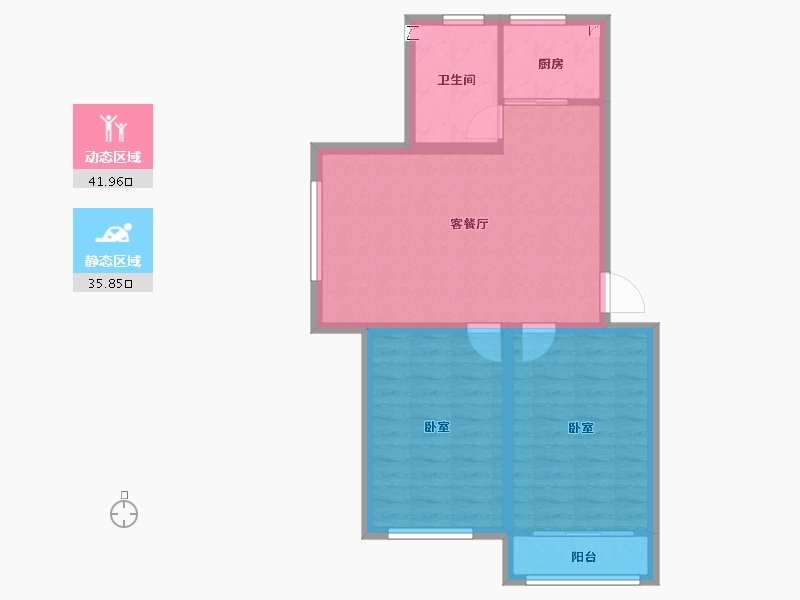 河北省-唐山市-瑞安盛境-70.06-户型库-动静分区