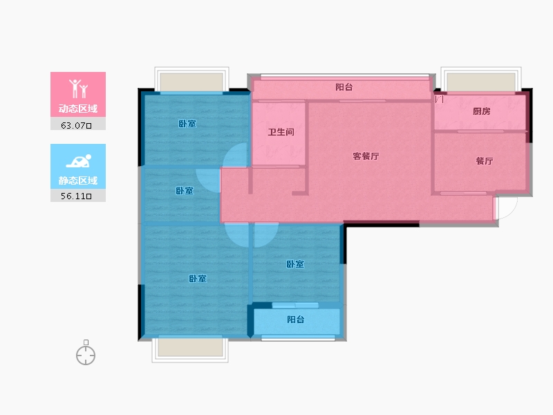 福建省-三明市-兄弟唐人街-108.59-户型库-动静分区