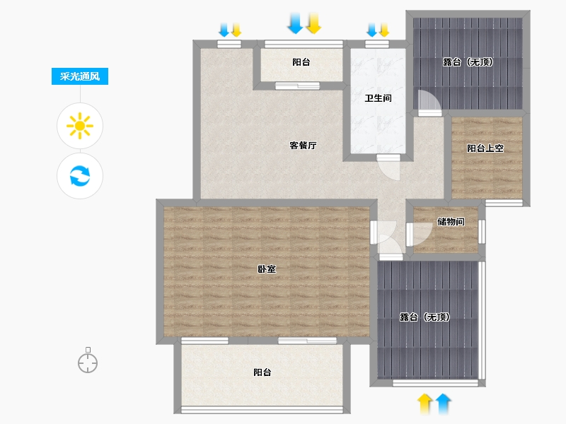 江苏省-镇江市-清丽华庭-114.64-户型库-采光通风