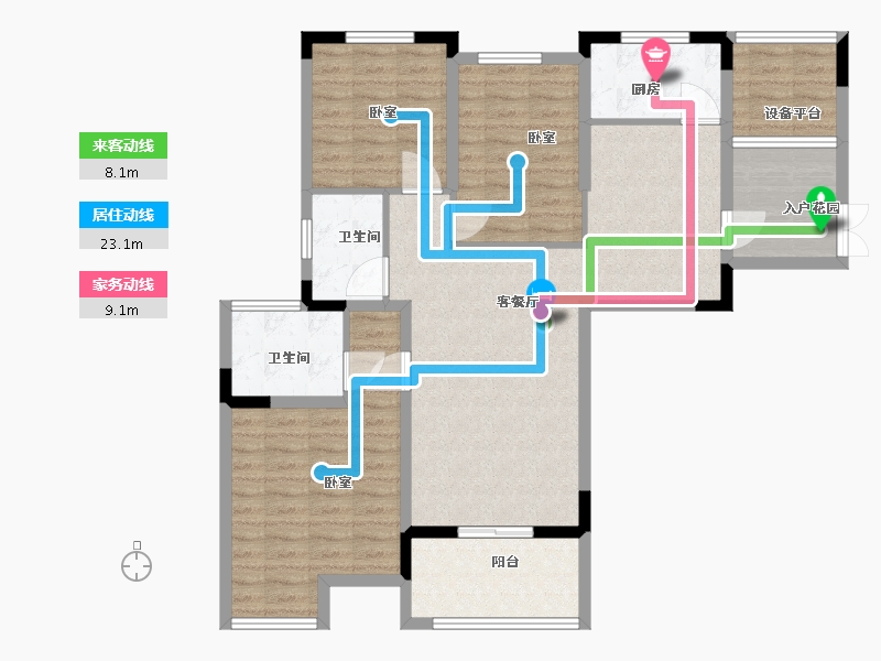 江苏省-镇江市-荔湾城-107.30-户型库-动静线