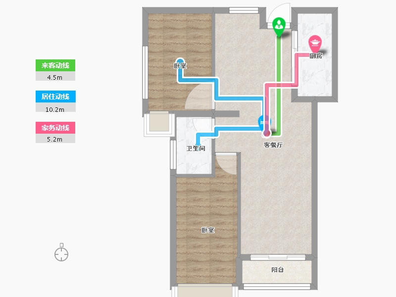 福建省-三明市-兄弟唐人街-67.33-户型库-动静线