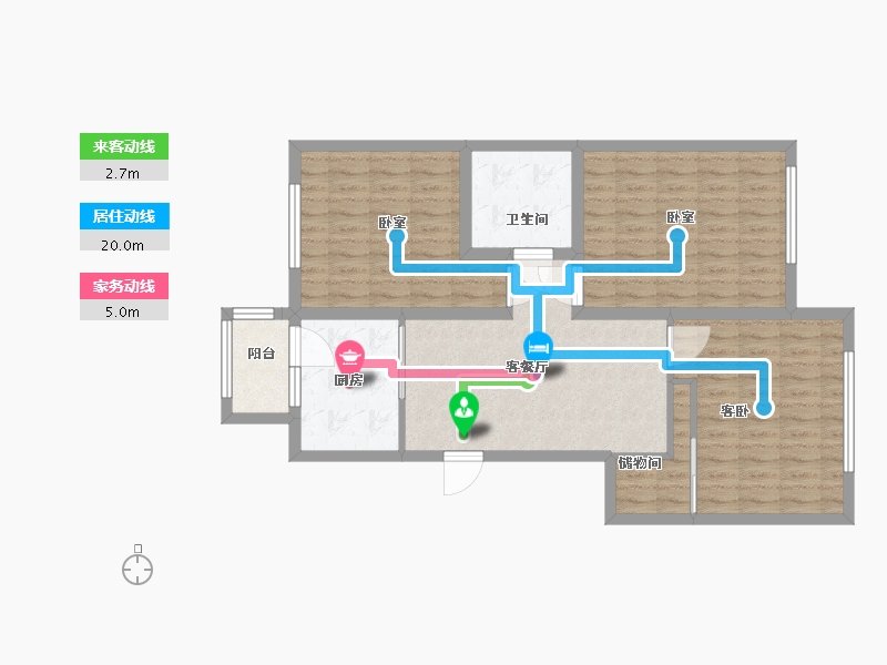 吉林省-四平市-沈铁时代经典-88.84-户型库-动静线