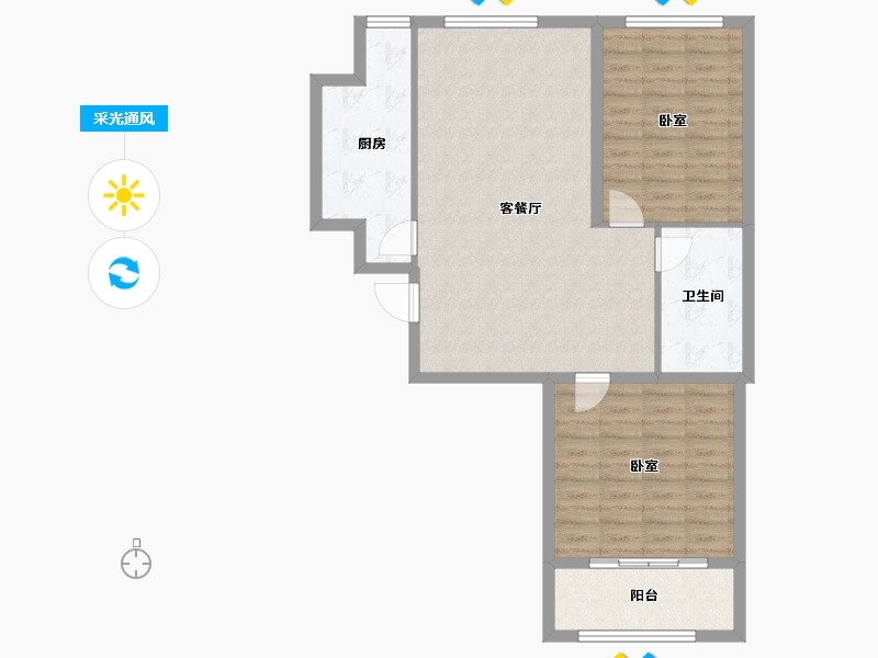 山东省-潍坊市-益新苑-89.01-户型库-采光通风