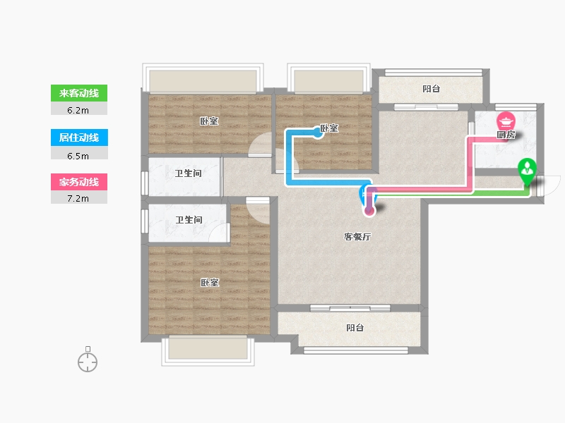 福建省-三明市-兄弟唐人街-91.62-户型库-动静线