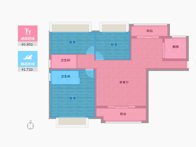 福建省-三明市-兄弟唐人街-91.62-户型库-动静分区