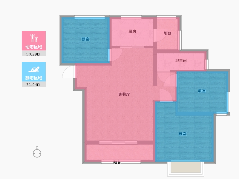 山东省-日照市-浮来春公馆-72.86-户型库-动静分区