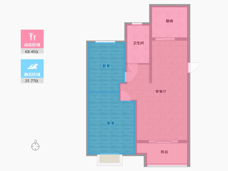 山东省-日照市-浮来春公馆-94.61-户型库-动静分区