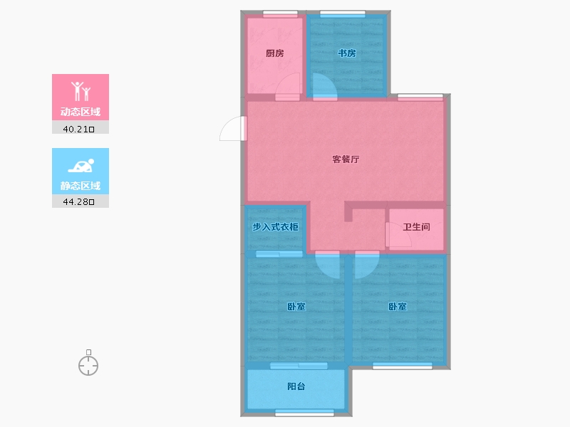 山东省-潍坊市-和扬万悦城-74.59-户型库-动静分区