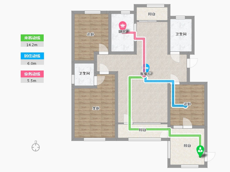 山东省-淄博市-方正·凤凰国际-112.19-户型库-动静线