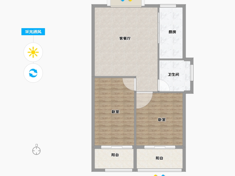 福建省-莆田市-兴安名城II期中央城市广场-87.01-户型库-采光通风