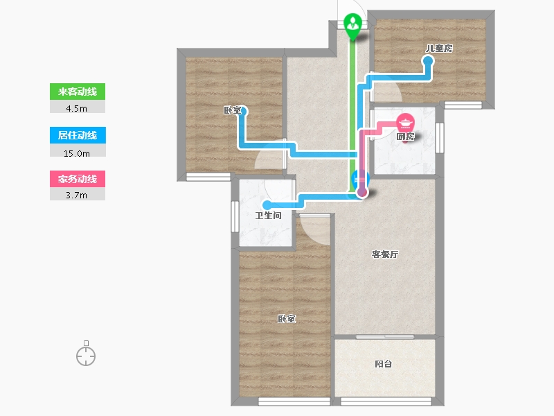 福建省-三明市-学府壹号-68.00-户型库-动静线