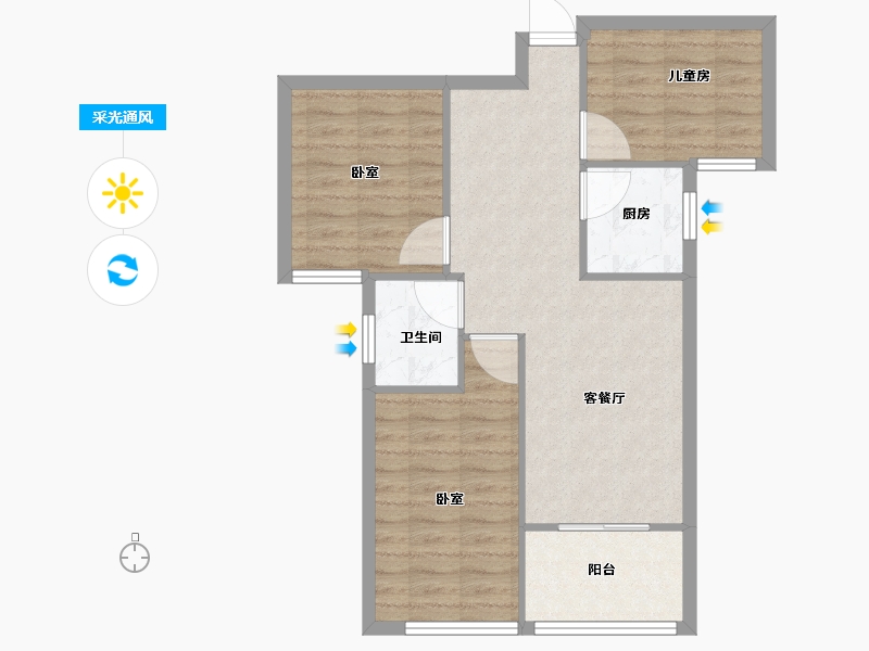 福建省-三明市-学府壹号-68.00-户型库-采光通风