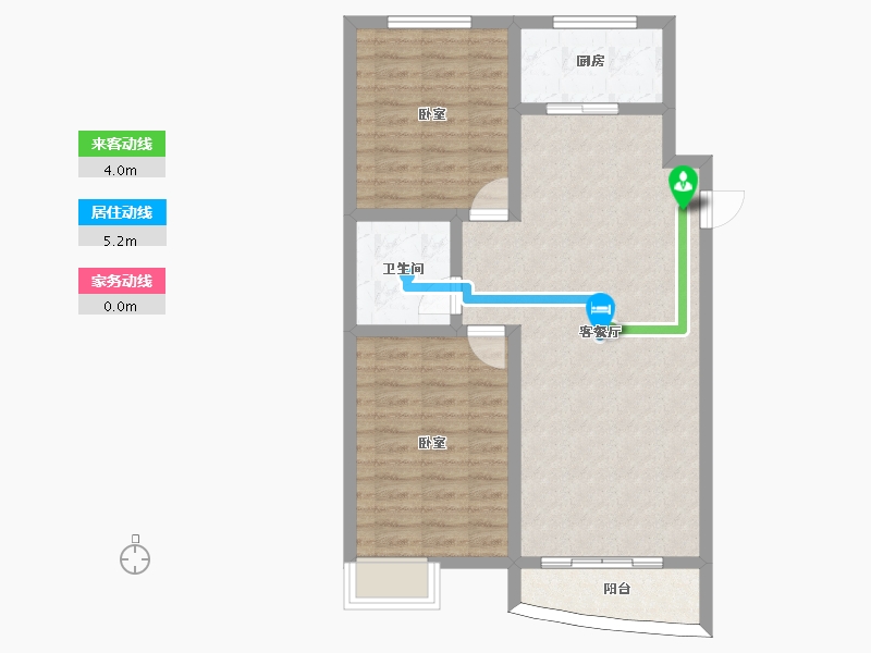 山东省-潍坊市-巨能嘉苑-76.55-户型库-动静线