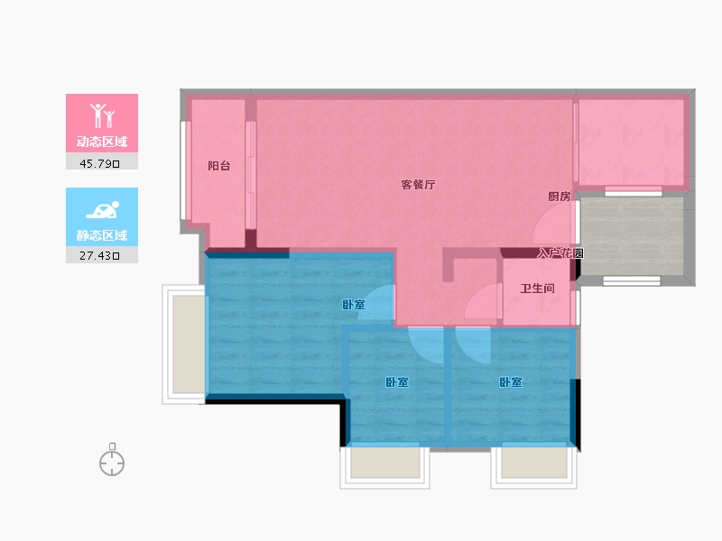 广东省-广州市-万科南方公元-70.00-户型库-动静分区