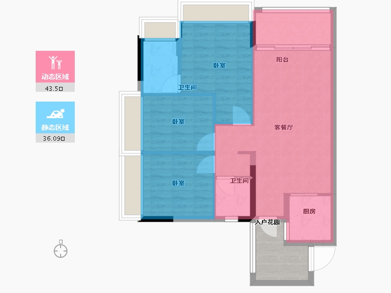 广东省-广州市-敏捷锦绣星辰-77.15-户型库-动静分区