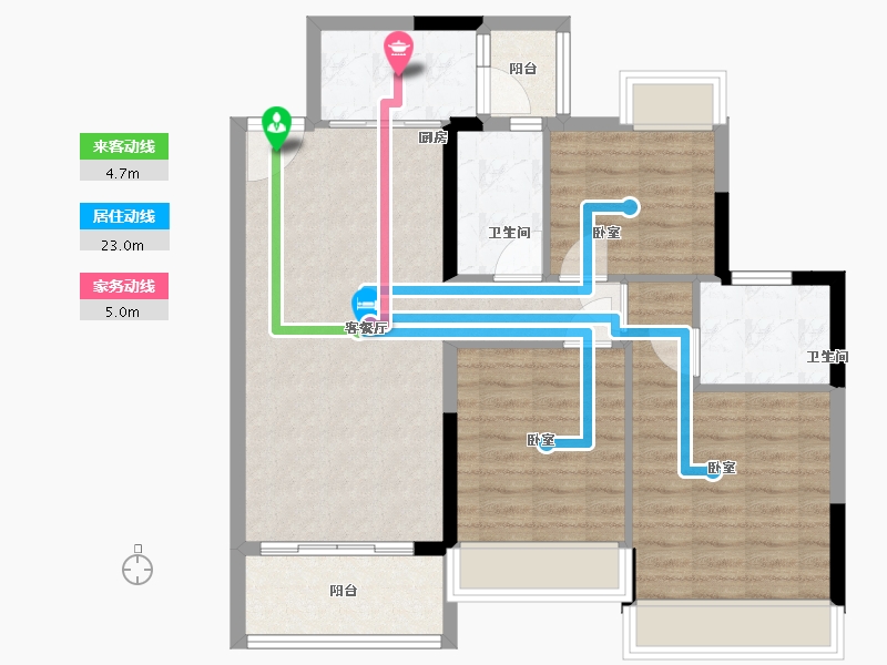 广东省-广州市-花语水岸-86.01-户型库-动静线