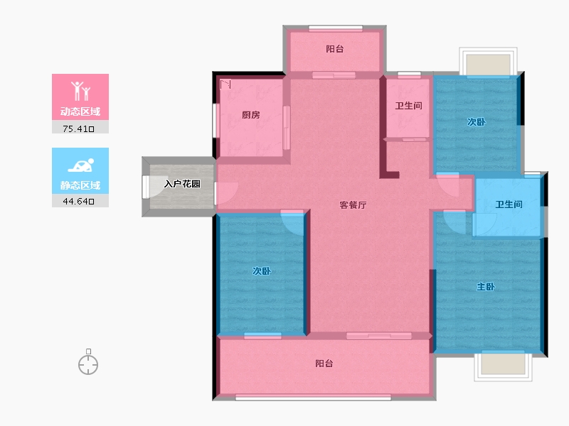 湖南省-永州市-金龙绿城-110.28-户型库-动静分区