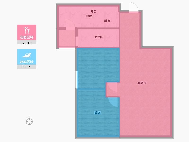 河南省-南阳市-嘉合万世华庭-74.57-户型库-动静分区