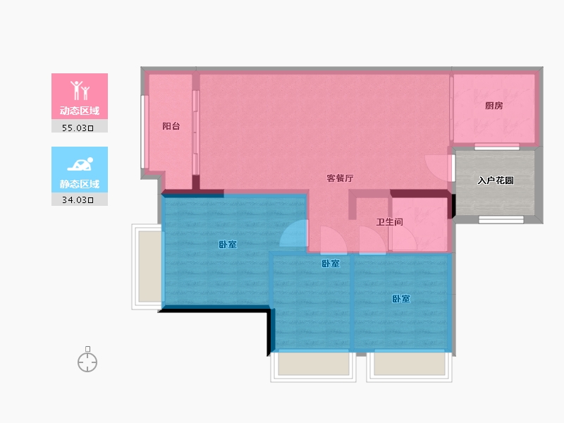 广东省-广州市-万科南方公元-86.00-户型库-动静分区