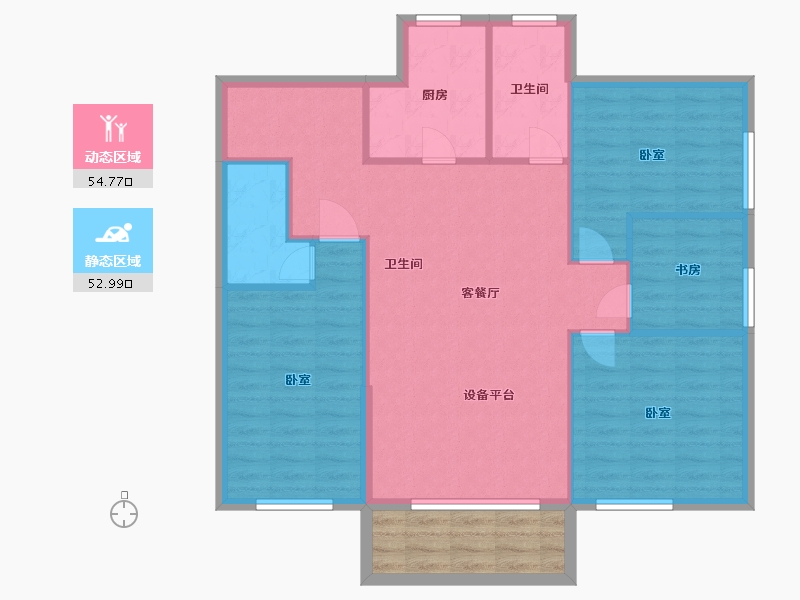 广东省-广州市-馨晴轩-104.00-户型库-动静分区