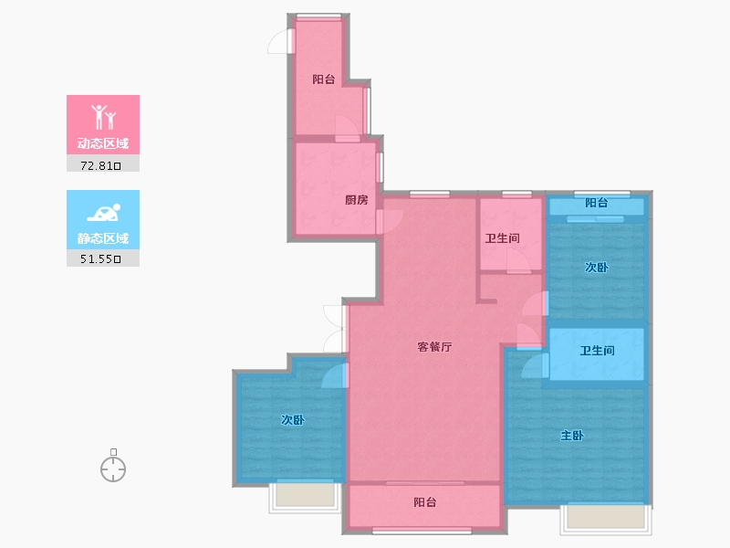 山东省-东营市-万达华府-111.20-户型库-动静分区