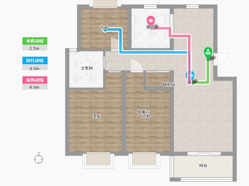 山东省-枣庄市-来泉山庄-92.00-户型库-动静线