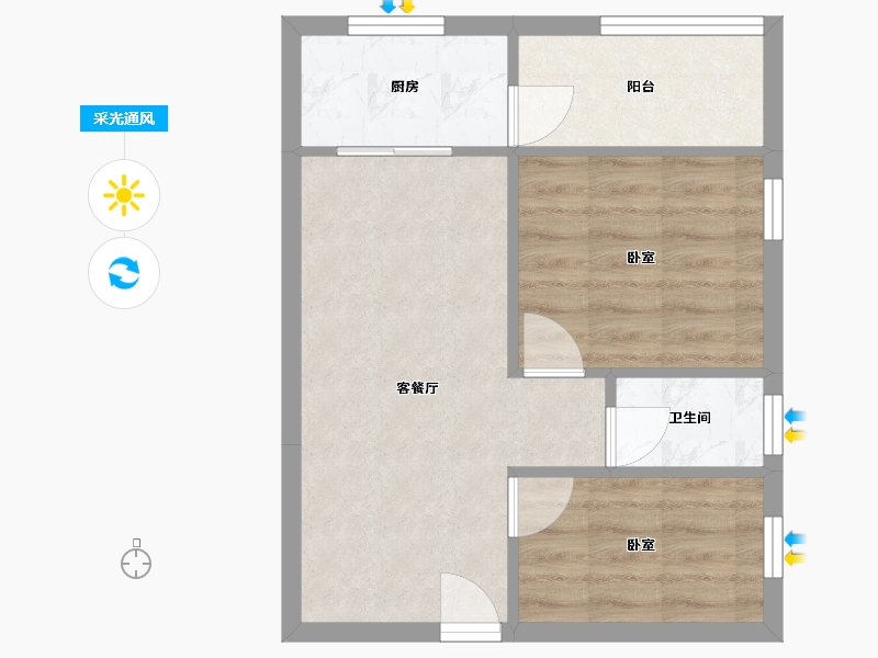 广东省-深圳市-四季御园-45.07-户型库-采光通风