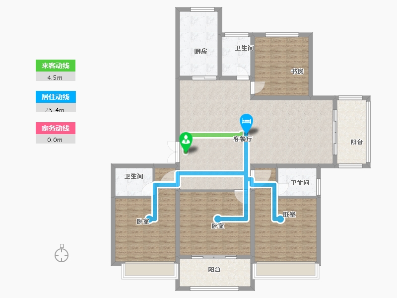 江苏省-盐城市-朗达壹号院-151.00-户型库-动静线