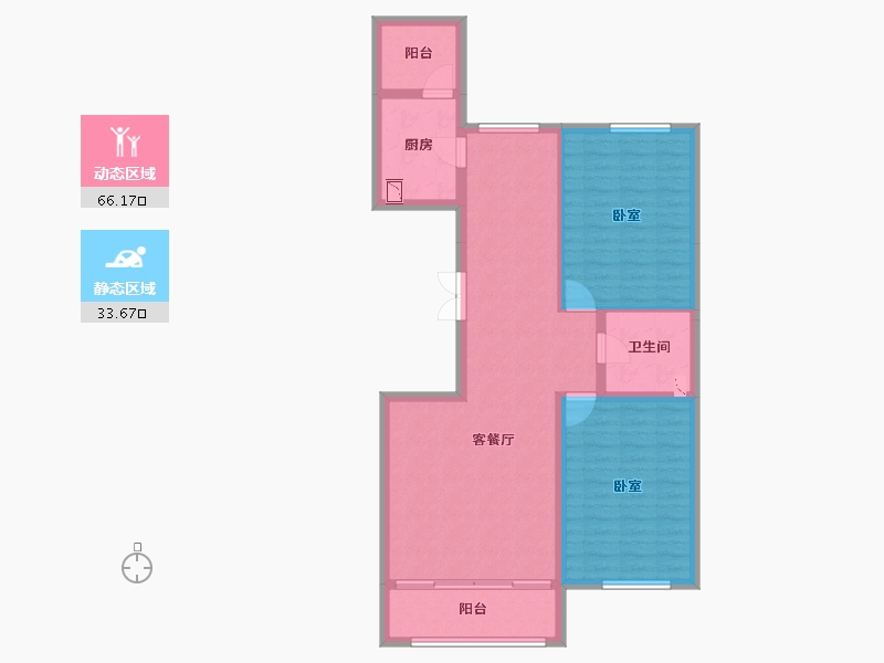 辽宁省-本溪市-万豪·国际花园-89.87-户型库-动静分区