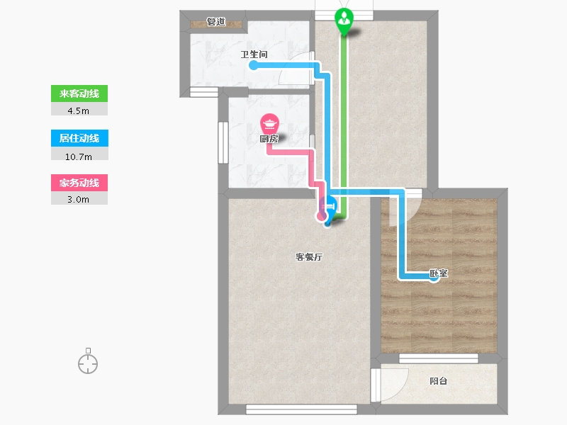 辽宁省-本溪市-博泰花园-49.47-户型库-动静线