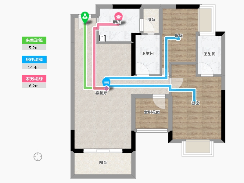 广东省-东莞市-富通自在城-73.00-户型库-动静线