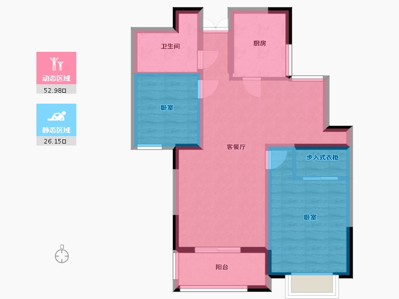 浙江省-绍兴市-万邦名邸-70.00-户型库-动静分区