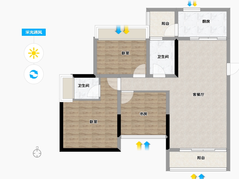 四川省-巴中市-通江1号-94.94-户型库-采光通风