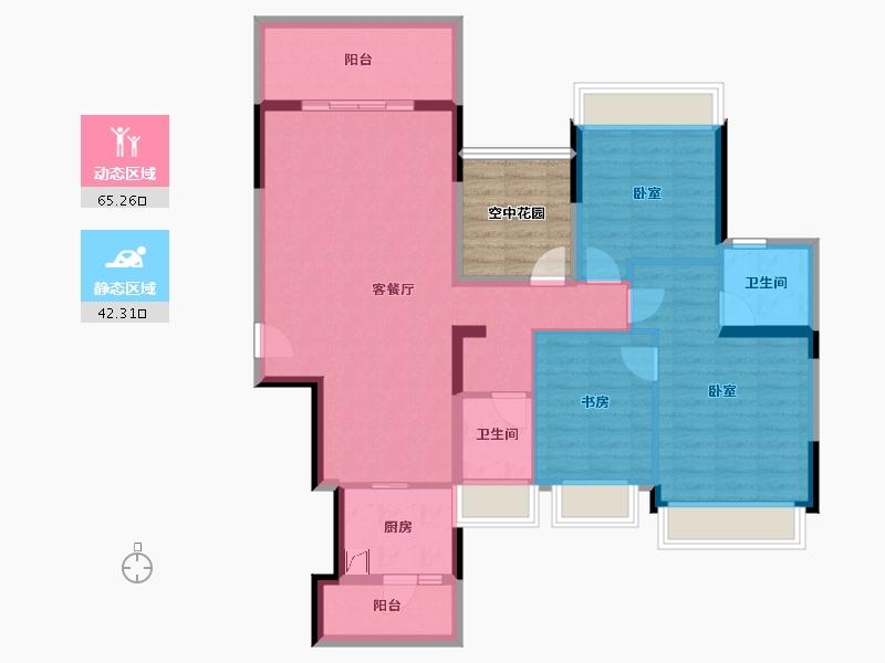 广东省-东莞市-富通自在城-102.73-户型库-动静分区