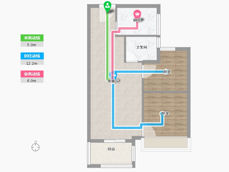 浙江省-宁波市-交通紫园-59.99-户型库-动静线